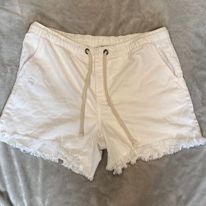Aerie Tie Waist White Shorts